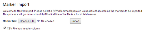 marker import - browse
